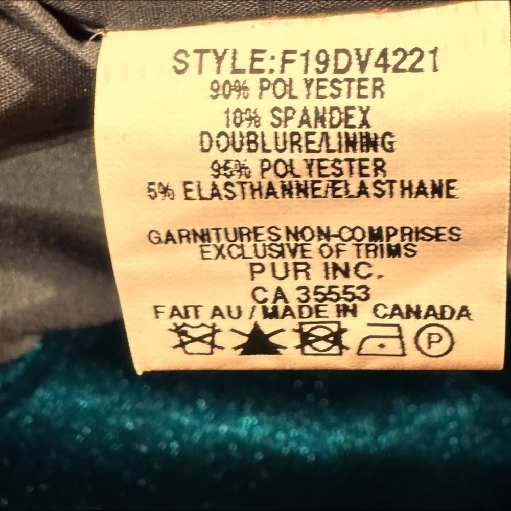 IRIS SETLAKWE Pants Womens Size 4 Turquoise Velvet Lined Straight Leg Side Zip - Picture 4 of 11